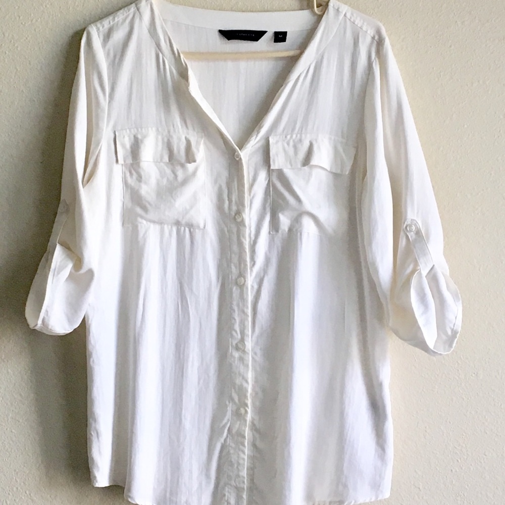 100% Silk Investments button down shirt